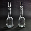 A PAIR OF MONOGRAMMED CRYSTAL DECANTERS - LIVE Auction Celebrating 20th Century Design