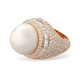 A PEARL AND DIAMOND RING -    - Online Auction of Fine Jewels and Silver
