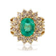 AN EMERALD AND DIAMOND RING - Online Auction of Fine Jewels and Silver