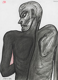 Dark Man from back - Jogen  Chowdhury - 24 Hour Online Auction: Works on paper