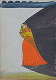 A NAYIKA RETURNING FROM A TRYST -    - Classical Indian Art 