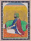 PORTRAIT OF A SIKH PRINCE -    - Classical Indian Art 