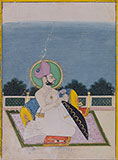 PORTRAIT OF A RULER OF A RAJPUT ROYAL FAMILY <br><i>attributable to the artist Amar Chand</i> -    - Classical Indian Art 