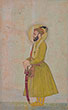 PORTRAIT OF A PRINCE STANDING - Classical Indian Art 
