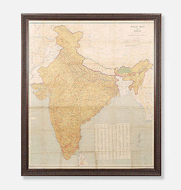 VINTAGE ROAD MAP OF INDIA @ | StoryLTD