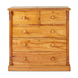 A CAMPHOR WOOD SPLIT CHEST OF DRAWERS -    - 20th Century Design