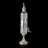 A GLASS AND SILVER GILT COGNAC DISPENSOR -    - 20th Century Design