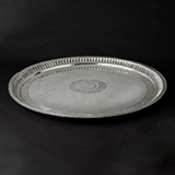 A PERIOD INDIAN SILVER 'THAL' OR TRAY -    - 20th Century Design
