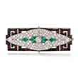 AN EMERALD AND DIAMOND BROOCH - Online Auction of Fine Jewels and Silver
