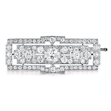 AN ART DECO DIAMOND BROOCH -    - Online Auction of Fine Jewels and Silver
