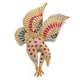 AN IMPRESSIVE 'FALCON' BROOCH -    - Online Auction of Fine Jewels and Silver