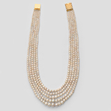 A FIVE ROW NATURAL PEARL NECKLACE -    - Online Auction of Fine Jewels and Silver