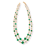 AN EMERALD AND PEARL NECKLACE -    - Online Auction of Fine Jewels and Silver