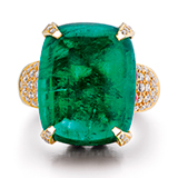 AN EMERALD, RUBY AND DIAMOND RING -    - Online Auction of Fine Jewels and Silver