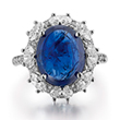 A BURMESE SAPPHIRE AND DIAMOND RING - Online Auction of Fine Jewels and Silver