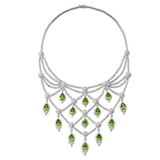 A PERIDOT AND DIAMOND NECKLACE -    - Online Auction of Fine Jewels and Silver