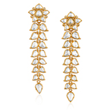 A PAIR OF 'POLKI' DIAMOND EAR PENDANTS -    - Online Auction of Fine Jewels and Silver