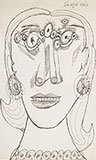 Untitled (Head of a Woman) - F N Souza - F N Souza: A Life in Line | Mumbai, Live
