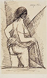 Untitled (Woman Undressing) - F N Souza - F N Souza: A Life in Line | Mumbai, Live