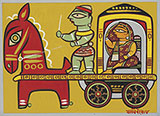 Untitled (Lady in Carriage) - Jamini  Roy - Evening Sale | New Delhi, Live