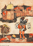 Fowl Seller - Badri  Narayan - Works on Paper Online Auction