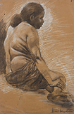 Untitled - Bikash  Bhattacharjee - Works on Paper Online Auction