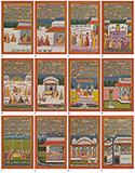 TWELVE FOLIOS DEPICTING THE BARAMASA -    - Classical Indian Art | Live Auction, Mumbai