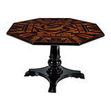 SPECIMEN WOOD INLAY TABLE -    - Art and Collectibles Online Auction