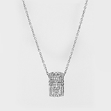PARENTESI ROUND DIAMOND PENDANT AND 18 K WHITE GOLD CHAIN  BY BVLGARI -    - Art and Collectibles Online Auction