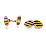ENAMELLED GOLD CUFFLINKS -    - Fine Jewels and Watches
