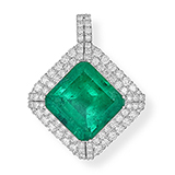 EMERALD AND DIAMOND PENDANT -    - Fine Jewels and Watches
