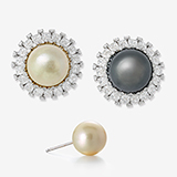 PEARL AND DIAMOND EARRINGS -    - Fine Jewels and Watches