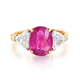 BURMESE RUBY AND DIAMOND RING -    - Fine Jewels and Watches