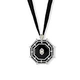 ONYX AND DIAMOND PENDANT -    - Fine Jewels and Watches