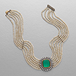 EMERALD, PEARL AND DIAMOND CHOKER - Fine Jewels and Watches