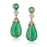 EMERALD AND DIAMOND EARRINGS -    - Fine Jewels and Watches