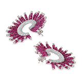RUBY AND DIAMOND EAR PENDANTS -    - Fine Jewels and Watches