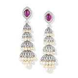 RUBY AND DIAMOND 'JHUMKI' EARRINGS -    - Fine Jewels and Watches
