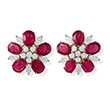 RUBY AND DIAMOND EAR CLIPS - Fine Jewels and Watches