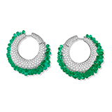EMERALD AND DIAMOND HOOPS -    - Fine Jewels and Watches