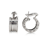 B.ZERO18 K WHITE GOLD EARRINGS BY BVLGARI -    - Fine Jewels and Watches