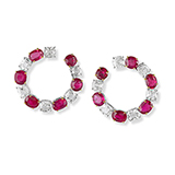 RUBY AND DIAMOND HOOPS -    - Fine Jewels and Watches