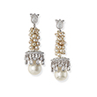 DIAMOND, CRYSTAL AND PEARL EAR PENDANTS - Fine Jewels and Watches