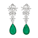 EMERALD AND DIAMOND EARRINGS -    - Fine Jewels and Objets