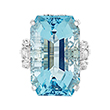 AQUAMARINE AND DIAMOND RING - Fine Jewels and Objets