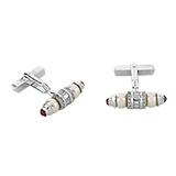 RUBY, PEARL AND DIAMOND CUFFLINKS -    - Fine Jewels and Objets