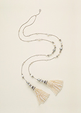 PEARL AND DIAMOND LARIAT -    - Fine Jewels and Objets