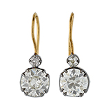 OLD-CUT DIAMOND EARRINGS -    - Fine Jewels and Objets