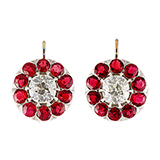 SPINEL AND DIAMOND EARRINGS -    - Fine Jewels and Objets