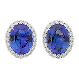 TANZANITE AND DIAMOND EARRINGS -    - Fine Jewels and Objets